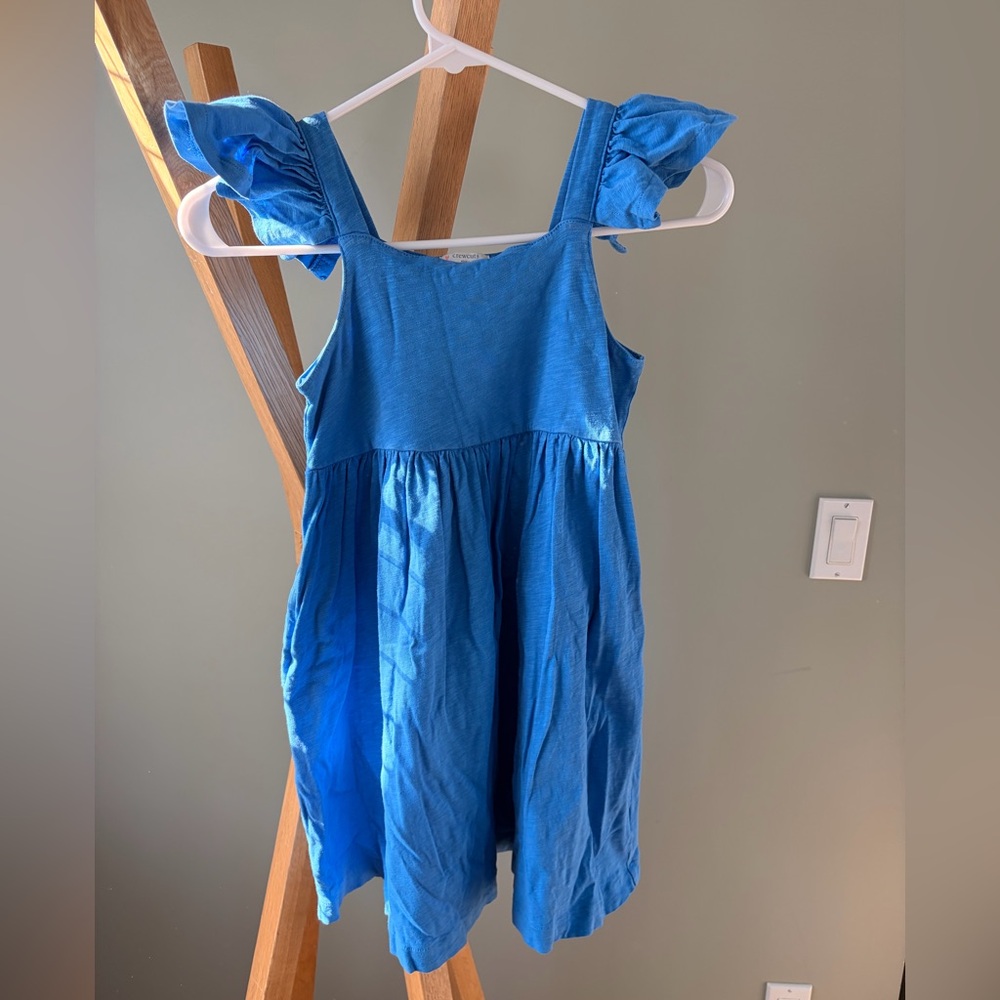 Crewcuts Vibrant Blue Flutter Sleeve Dress 7T